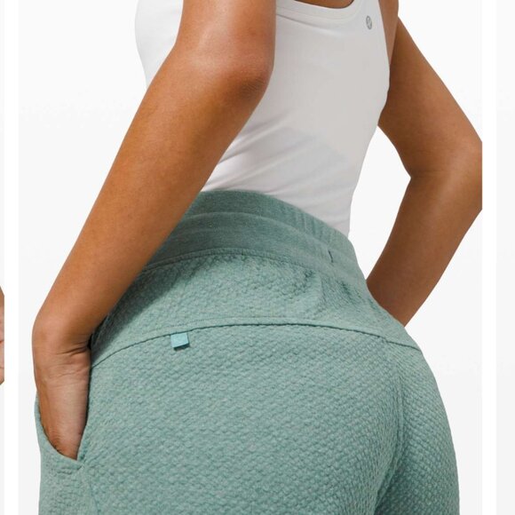 Lululemon Warm Down High-Rise Jogger Heathered Tidewater Teal Sz 4 - Picture 4 of 14